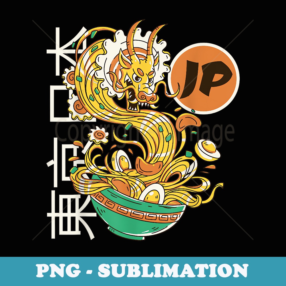 Chinese Asian Culture Dragon Japanese Ramen - Trendy Sublimation Digital Download