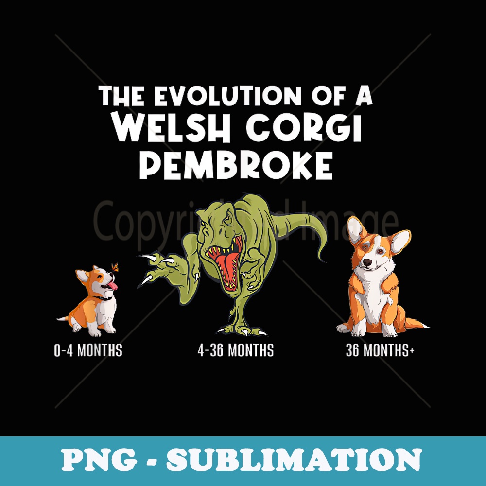 The Evolution Of A Welsh Corgi Pembroke Funny Corgi - Unique Sublimation PNG Download