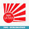 Red Tokyo Japan Sun Rising Japanese Icon Souvenir - Retro PNG Sublimation Digital Download