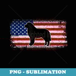 patriotic usa amercia flag newfoundland dog owner - decorative sublimation png file