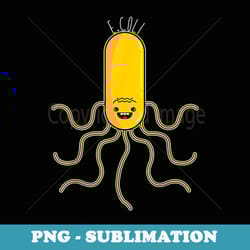 cute anime style e. coli microorganism microbiology - png sublimation digital download