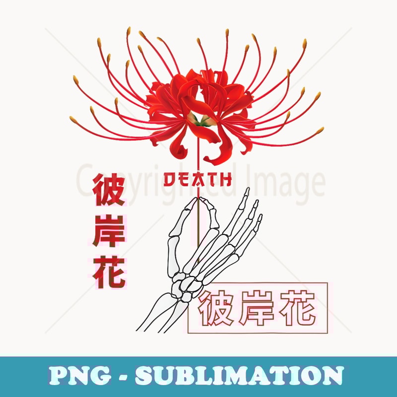 Spider Lily Soft Grunge Anime Streetwear Japanese Flower - Sublimation Digital Download