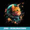Astronaut Cat or Funny Space Cat on Galaxy Cat Lover - Exclusive PNG Sublimation Download