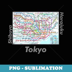 tokyo metro train system map graphic t by mcma - png transparent sublimation design