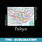 Tokyo Metro Train System Map Graphic T by MCMA - PNG Transparent Sublimation Design