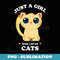 Just a Girl who Loves Cats Funny Spirit Animal Anime Kitten - Professional Sublimation Digital Download