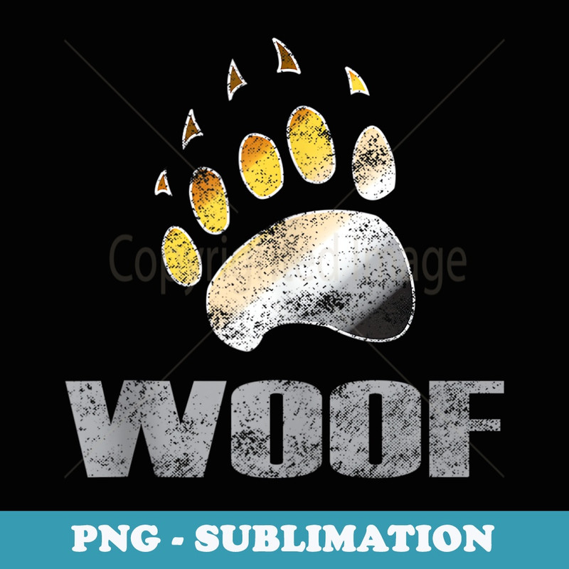 Mens Bear Pride Woof Bear Claw Symbol Distressed Design - PNG Transparent Sublimation File