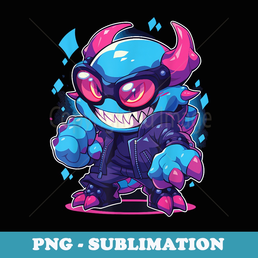 Funny Monster Cute Cartoon Comic Halloween Retro Scary Anime - Unique Sublimation PNG Download