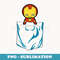 Marvel Kawaii Iron Man In A Pocket Left Chest Portrait - Signature Sublimation PNG File