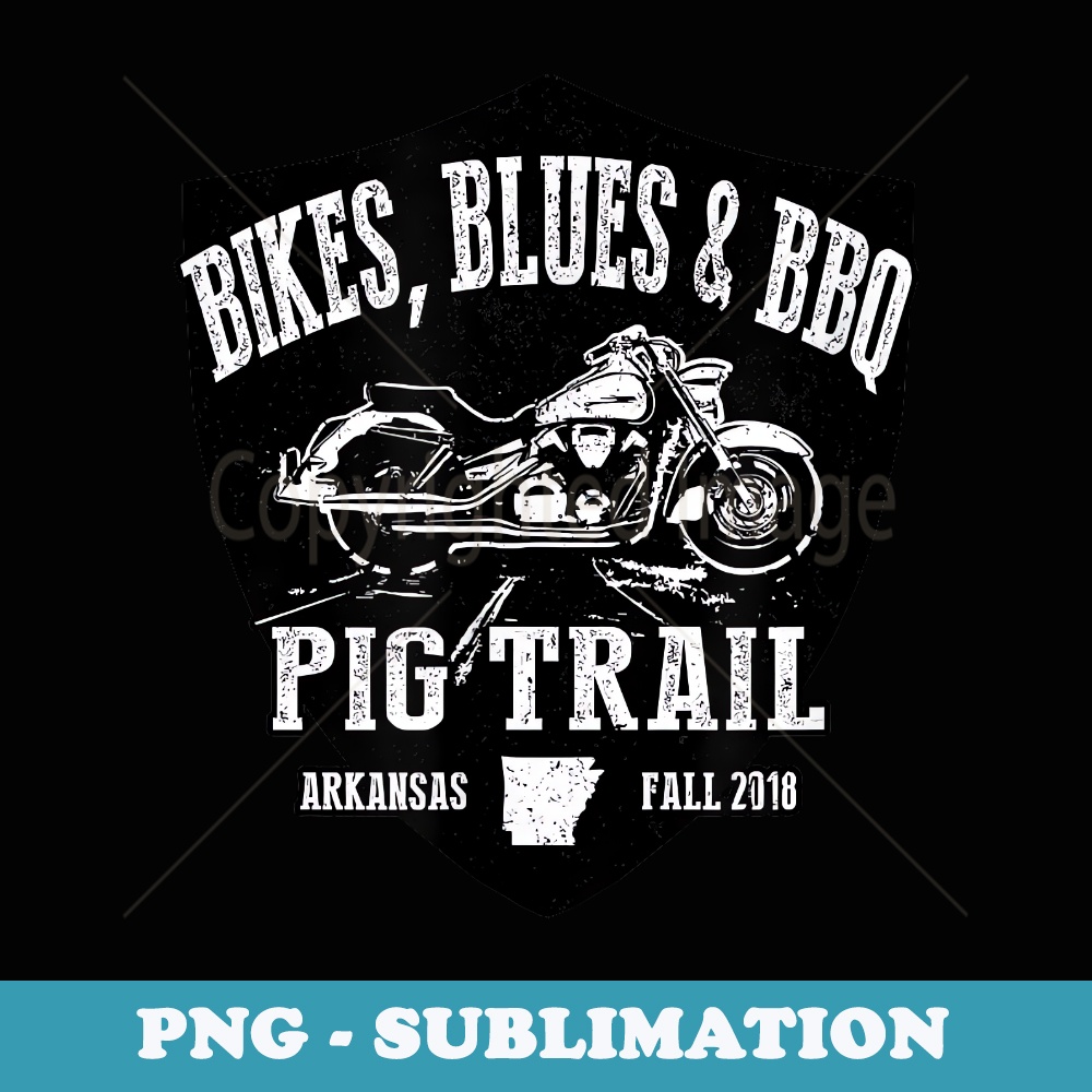 Official Pig Trail Bikes Blues BBQ Motorcycle - Exclusive Sublimation Digital File