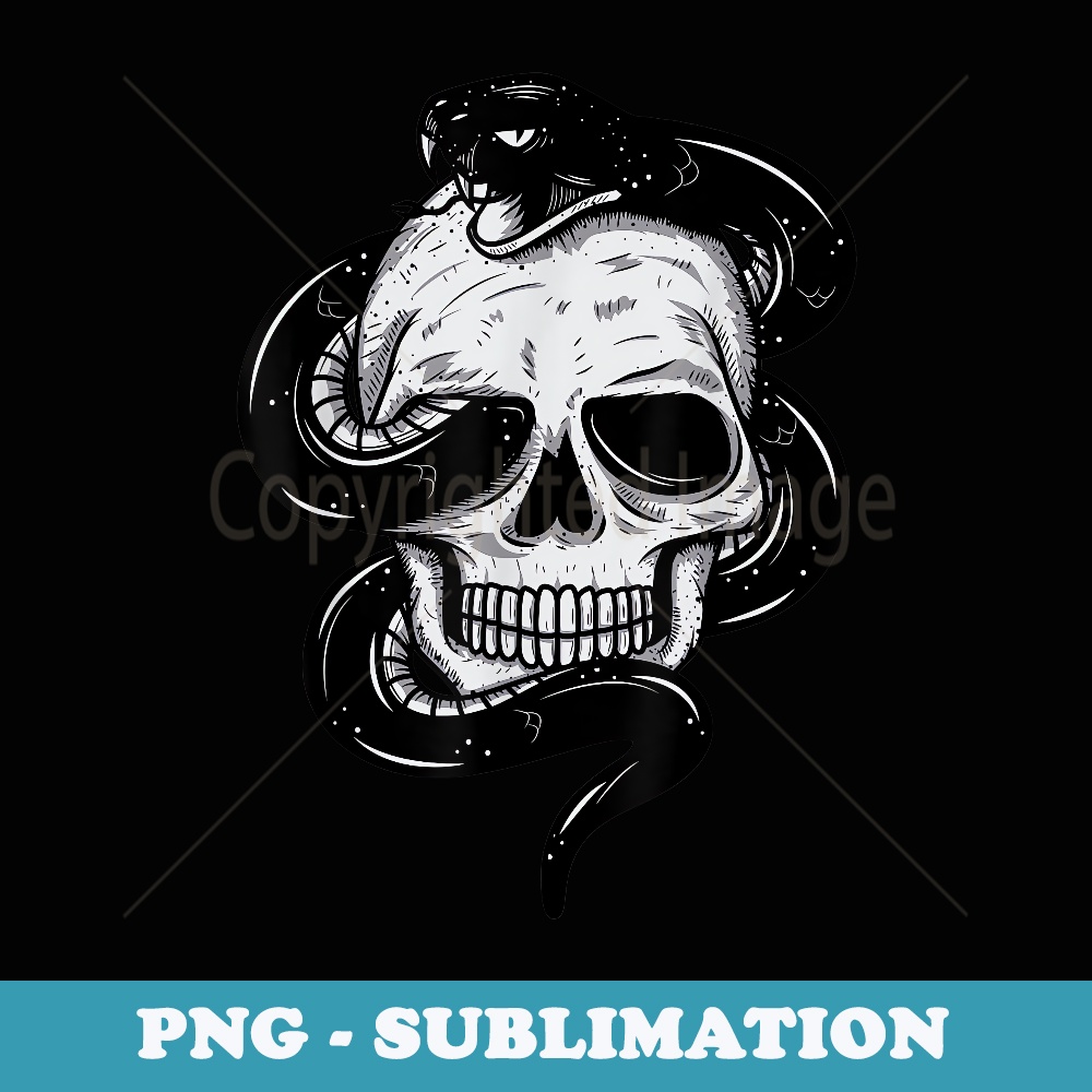 Snake And Skull Serpent Tattoo Biker - High-Resolution PNG Sublimation File