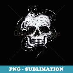 snake and skull serpent tattoo biker - high-resolution png sublimation file