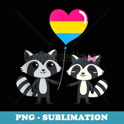 raccoon couple pan pride - premium png sublimation file