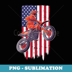 motocross vintage usa american flag dirt bike supercross - professional sublimation digital download