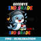 Goodbye 2nd Grade Hello 3rd Grade Funny Dolphin Boys - Elegant Sublimation PNG Download