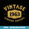 Vintage Made In 1963 Classic 61st Birthday Party - Premium PNG Sublimation File