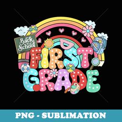 back to school 1st grade colorful pencil rainbow boys girls - trendy sublimation digital download