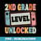 2nd Grade Level Unlocked Back To School Teachers Students - Elegant Sublimation PNG Download