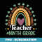 Back To School First Day Teacher Ninth Grade Ranibow - Signature Sublimation PNG File