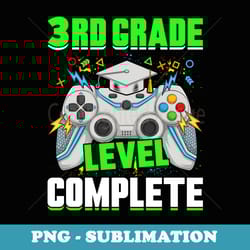 3rd grade level complete boy girl last day of school - sublimation png file