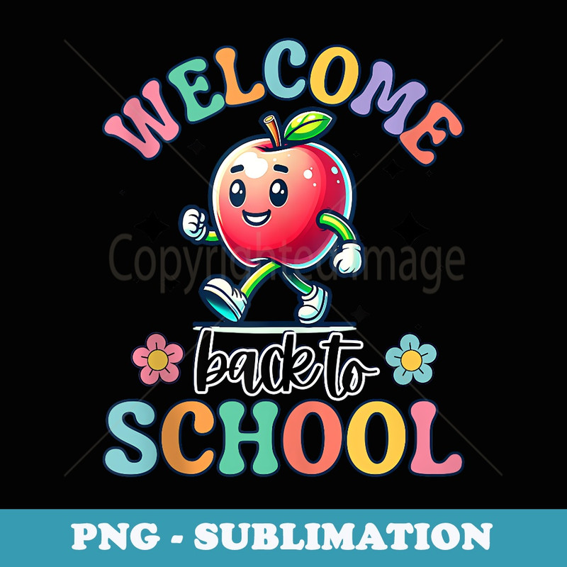 Retro Groovy Welcome Back To School Teachers Boys Girls - Retro PNG Sublimation Digital Download