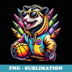 back to school opossum teacher students crayon animal lover - professional sublimation digital download