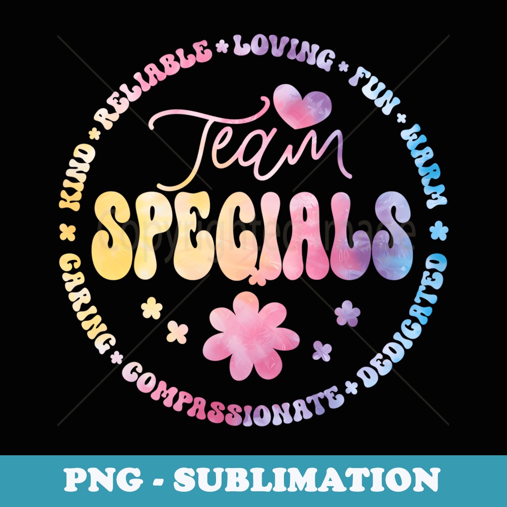 Team Specials Teacher SPED Squad Back To Primary School PARA - Instant Sublimation Digital Download