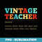 Vintage Teacher Definition Teaching Teacher Assistant - Exclusive PNG Sublimation Download