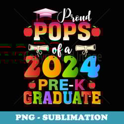 groovy proud pops of a 2024 graduate pops - png sublimation digital download