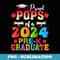 Groovy Proud Pops of a 2024 Graduate Pops - PNG Sublimation Digital Download
