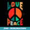 PEACE SIGN LOVE 60s 70s Tie Dye Hippie Halloween Costume - PNG Transparent Sublimation File