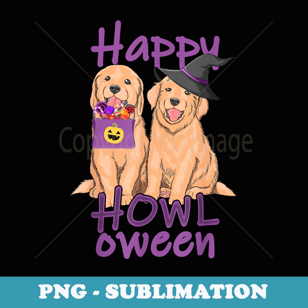 Fall Golden Retriever Lovers Halloween Happy Howl-O-Ween - Special Edition Sublimation PNG File