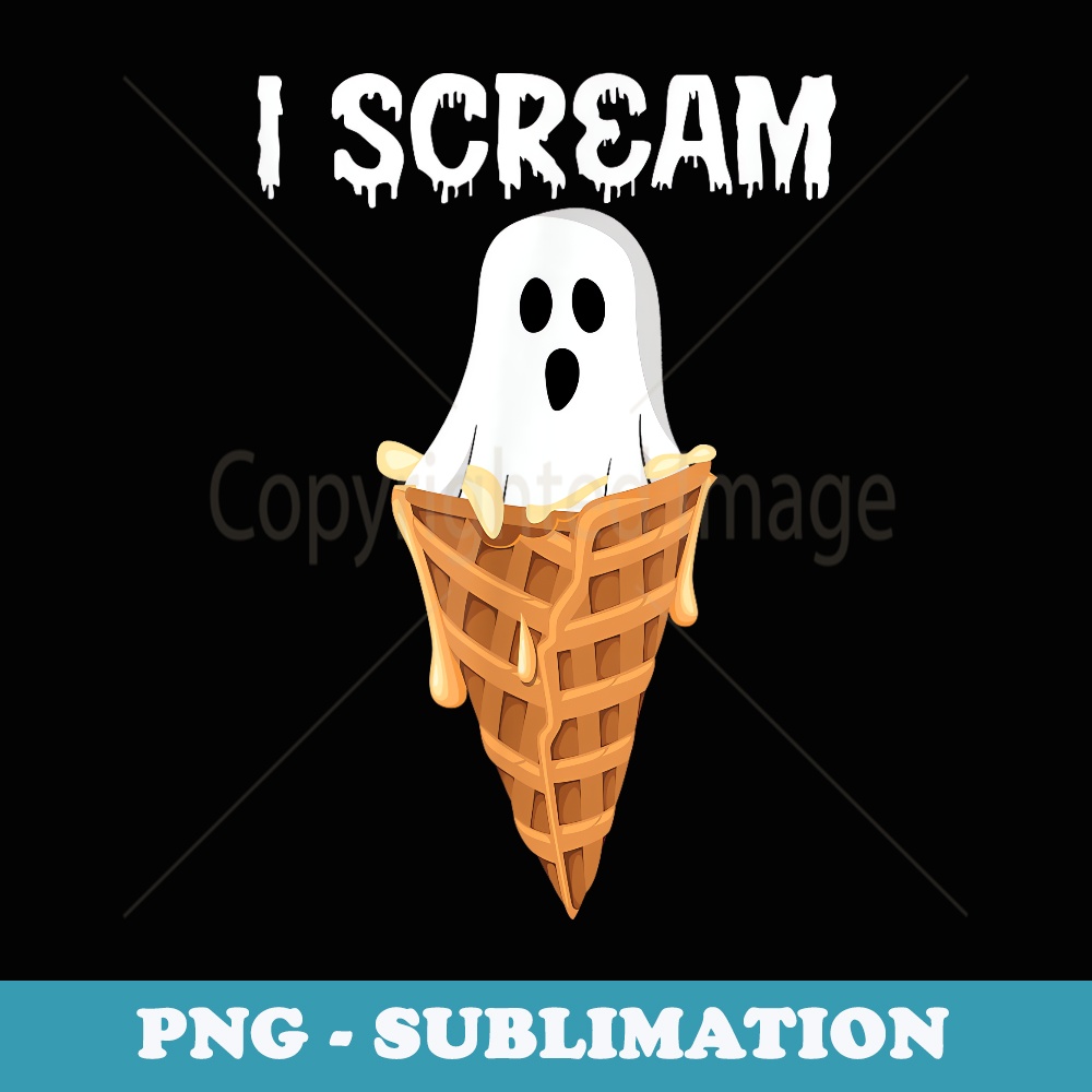 I Scream Halloween - Vintage Sublimation PNG Download