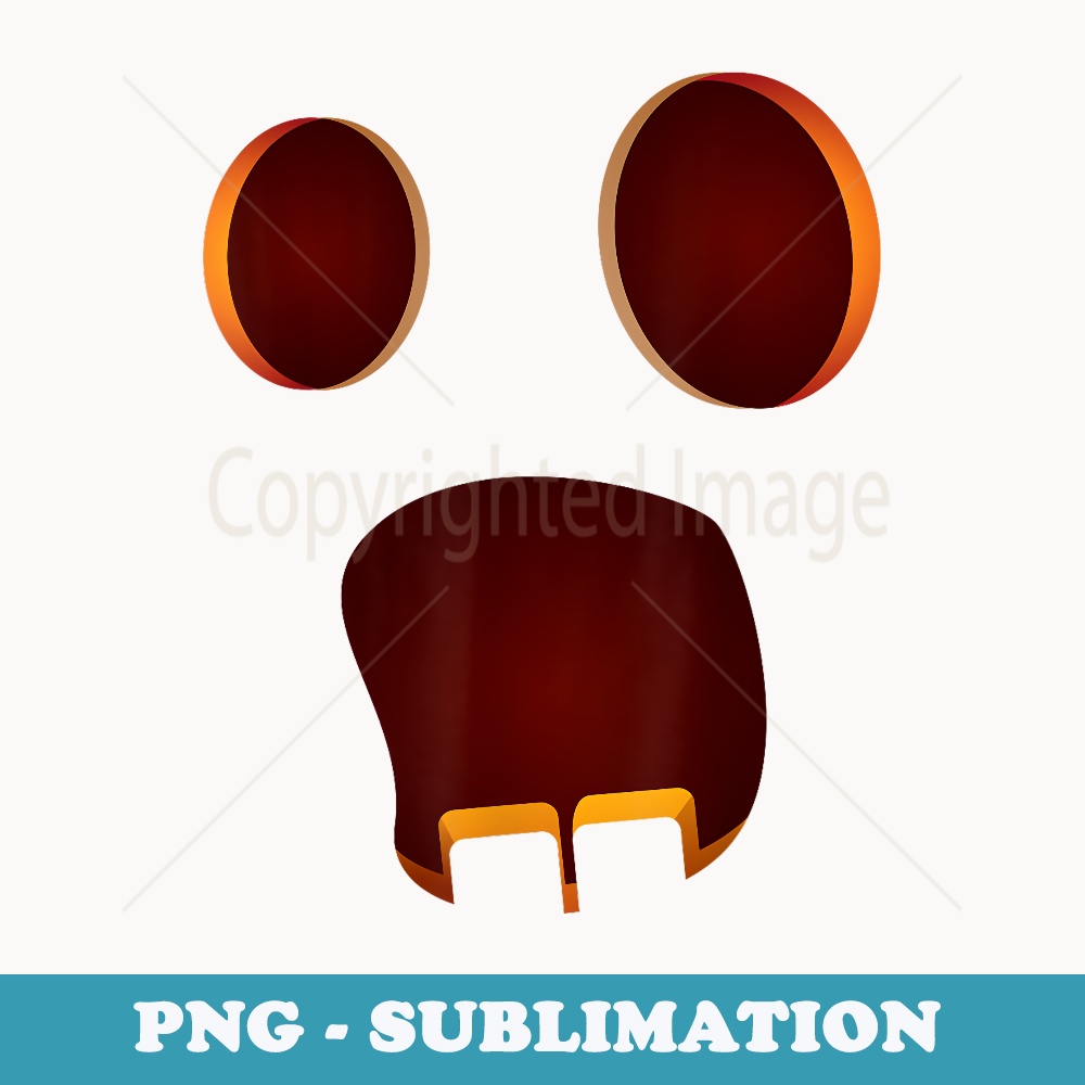 Jack O Lantern Pumpkin Face Halloween Costume - Decorative Sublimation PNG File