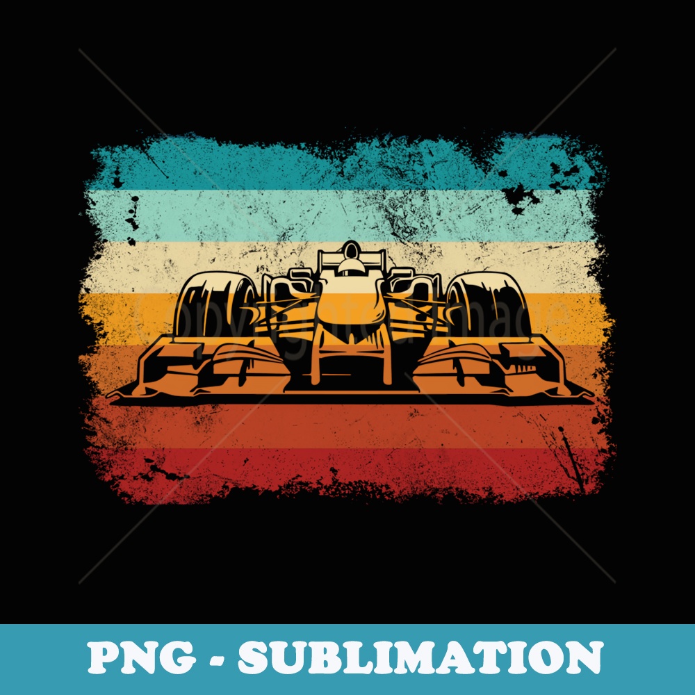 Retro vintage Formula Racing Lovers Silhouette Race Car fan - Vintage Sublimation PNG Download