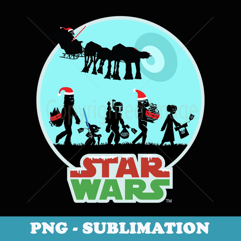 Star Wars Characters Holiday s Death Star - Exclusive PNG Sublimation Download