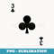 Three of Clubs T Blackjack Cards Poker 21 3 - Sublimation Digital Download
