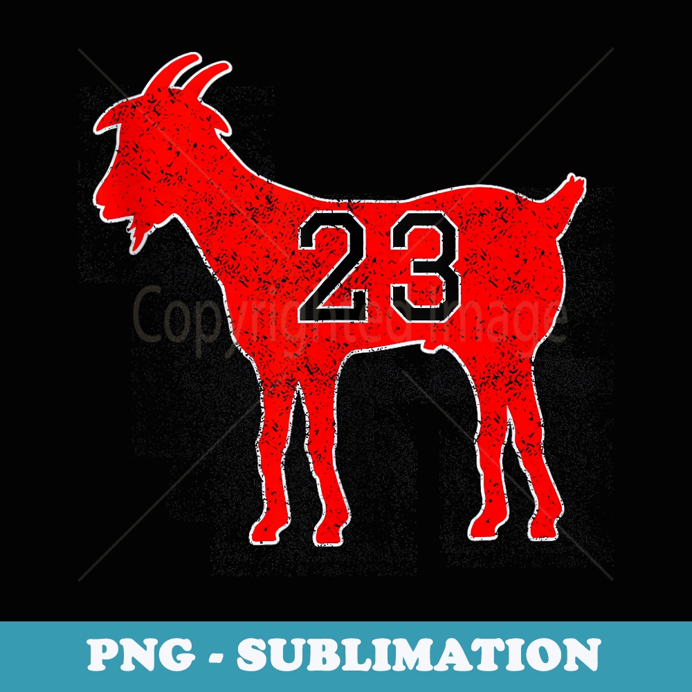 Vintage Distressed GOAT 23 - Decorative Sublimation PNG File