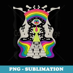 psychedelic art colorful rainbow girls trippy - high-resolution png sublimation file