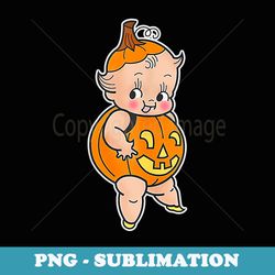 kewpie baby pumpkin halloween traditional tattoo flash - trendy sublimation digital download