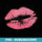Pink Lips Kisses Lipstick Sexy Lips Kiss - PNG Sublimation Digital Download