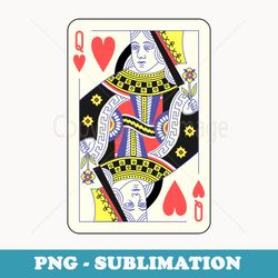 queen of hearts playing card couples halloween costume - png transparent sublimation design