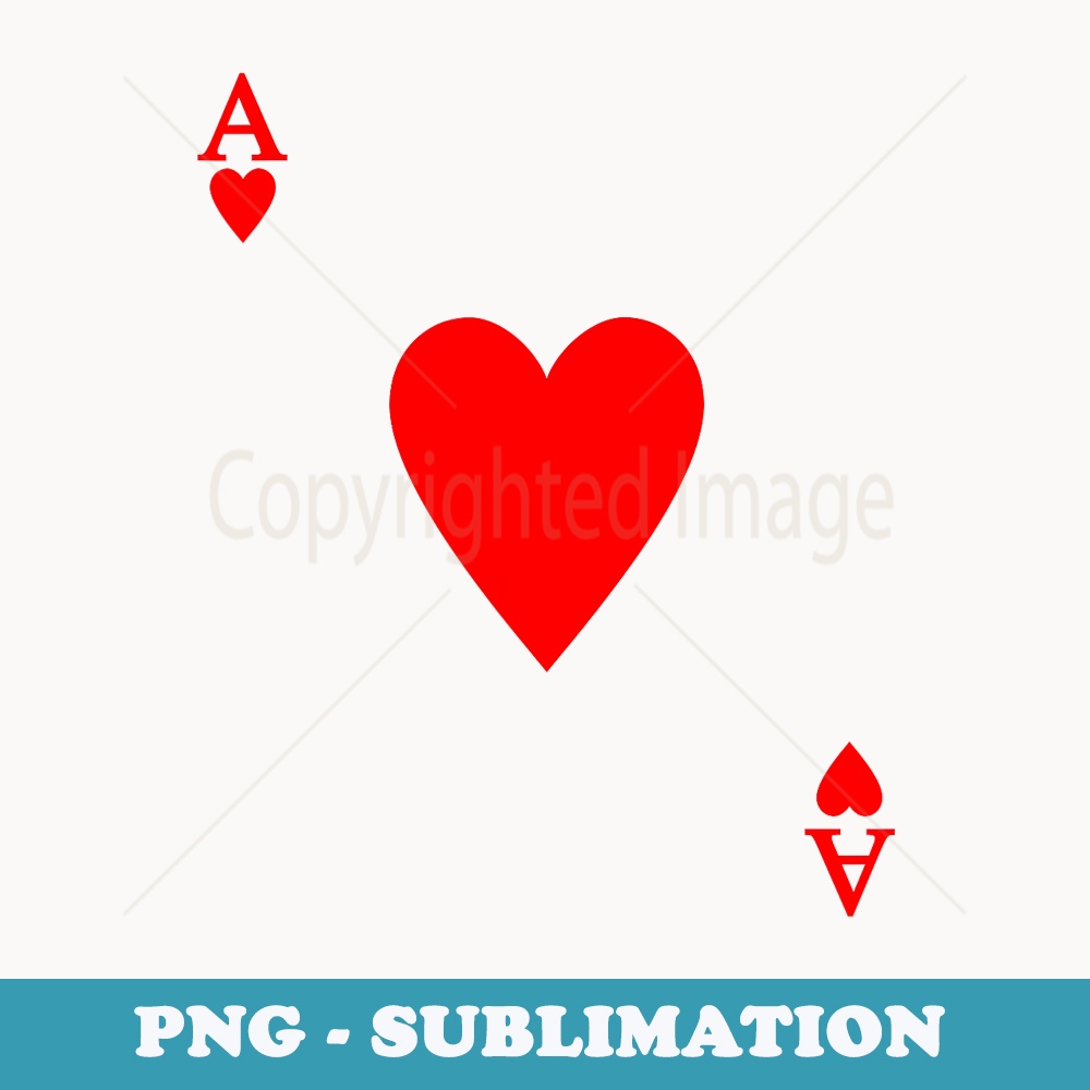 Ace of Hearts funny Halloween Card Costume - Special Edition Sublimation PNG File
