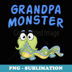 mens grandpa monster birthday family monster - instant png sublimation download
