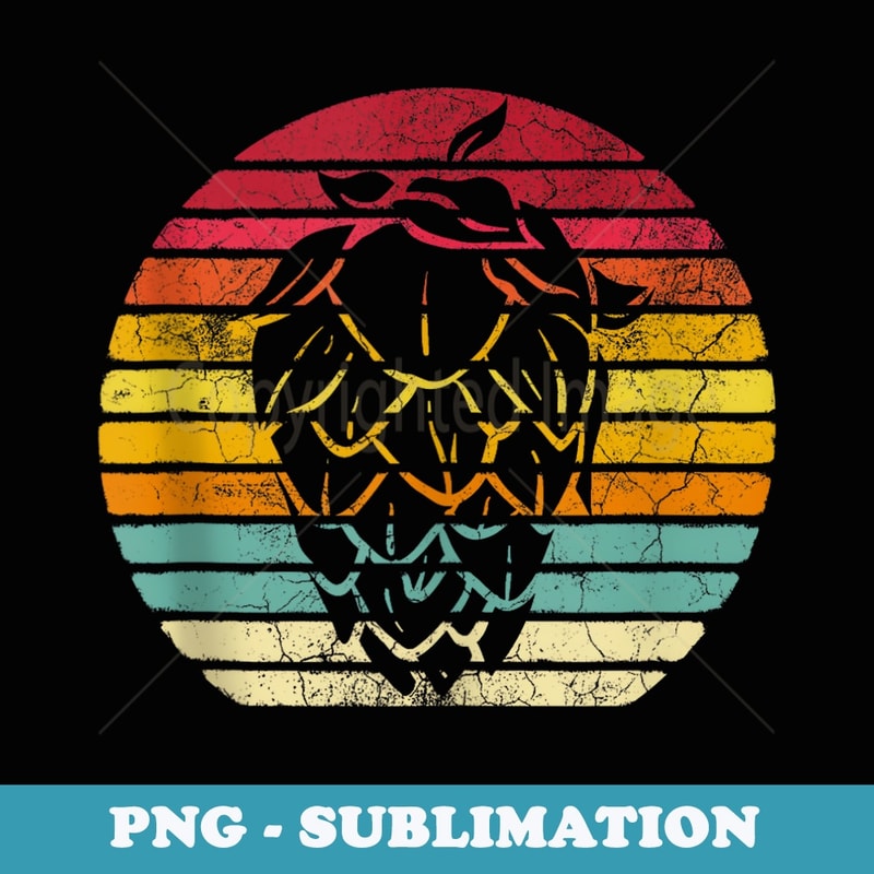 Vintage Retro Hops Leaf Beer Brewing IPA Fathers Day - Stylish Sublimation Digital Download