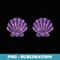 Mermaid Sea Shell Bra Costume Halloween Design - Modern Sublimation PNG File