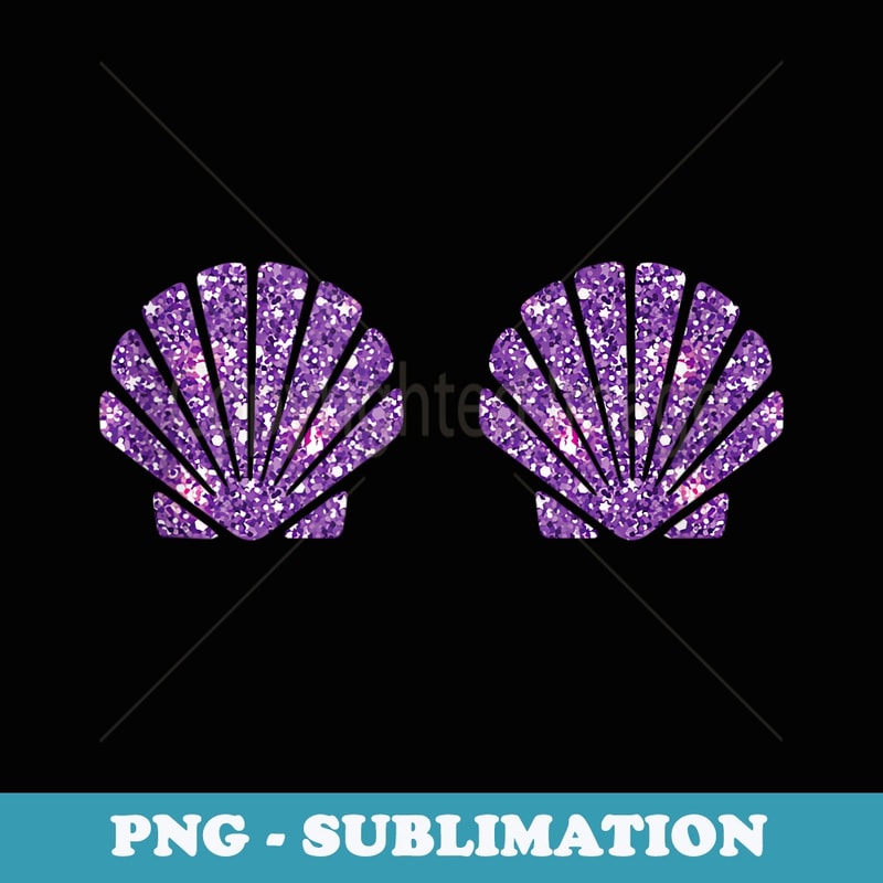 Mermaid Sea Shell Bra Costume Halloween Design - Modern Sublimation PNG File