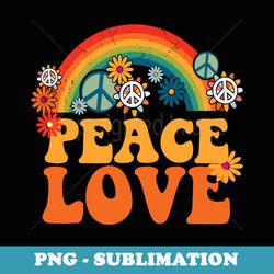 peace sign love 60s 70s tie dye hippie halloween costume - retro png sublimation digital download