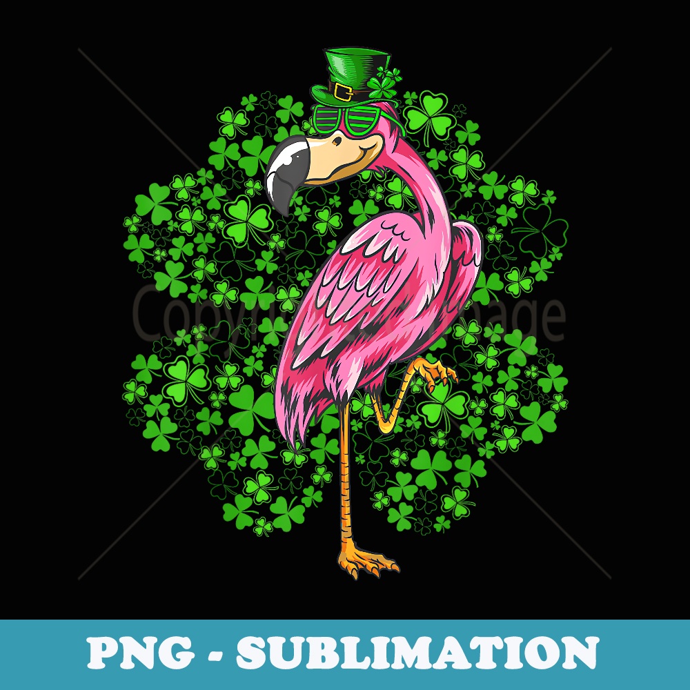 Flamingo Bird Lover Flamingo St Patricks Day - Elegant Sublimation PNG Download