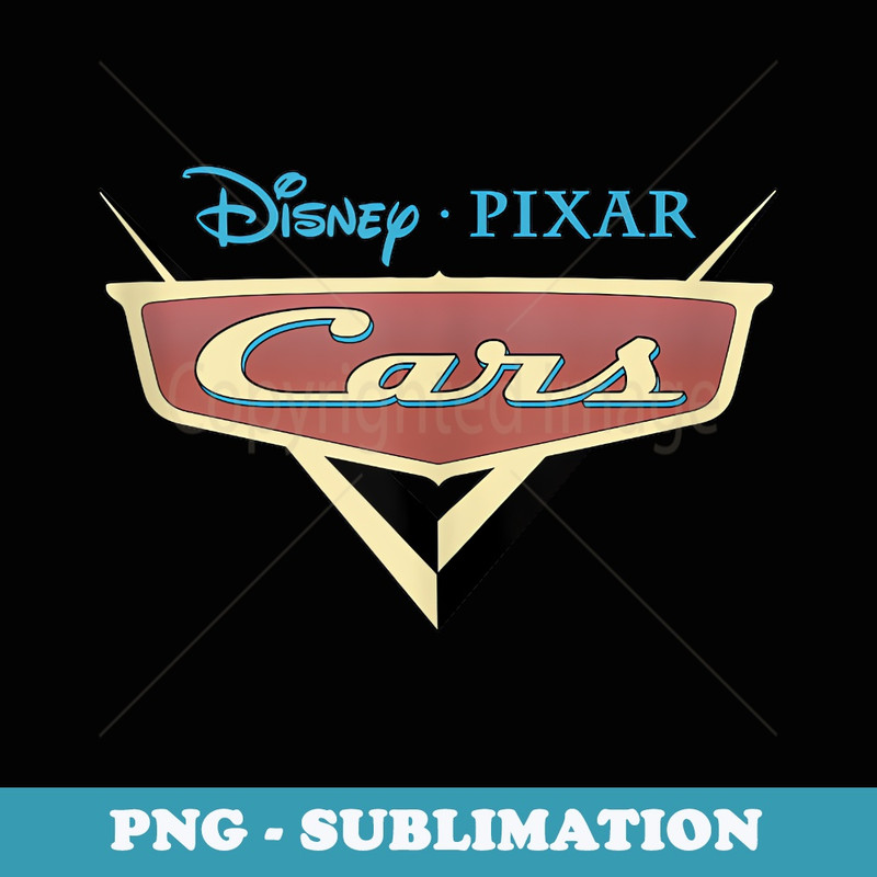 Disney Pixar Cars Original Movie Classic Logo Retro - Digital Sublimation Download File